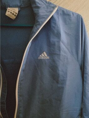 Light blue buttery soft adidas jacket